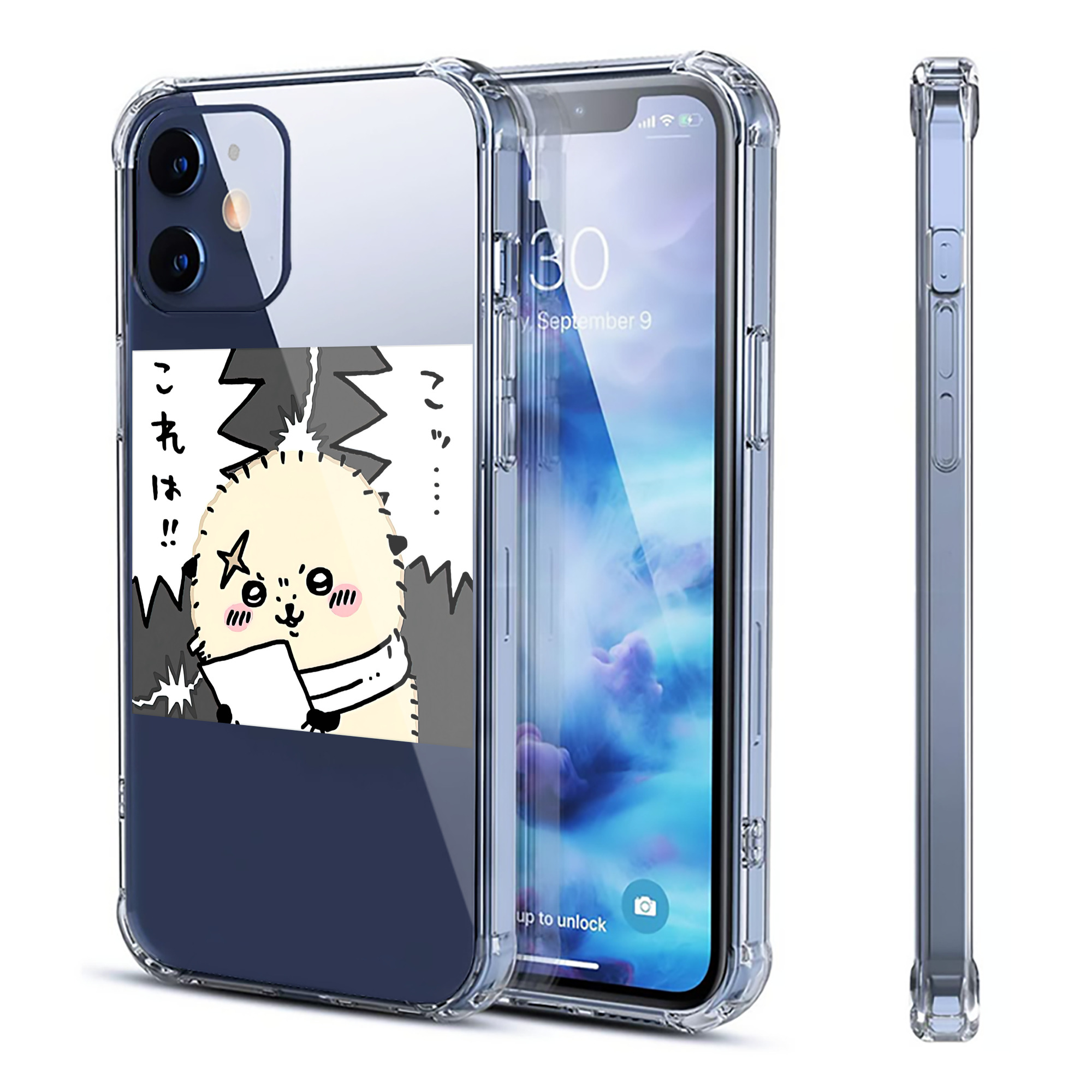 （画像用） ちいかわ ラッコ Chii-kawa Sea otter 【iPhone 12シリーズ対応】透明スマホケース（クリアソフトケース）